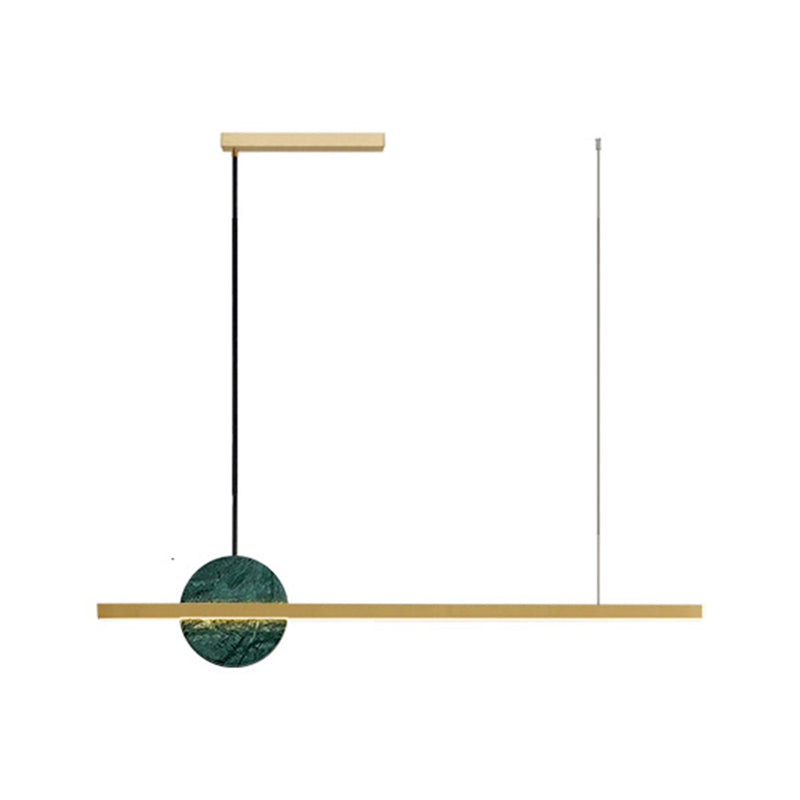 Simple Hanging Island Light Marble LED Hanging Lighting Fixture for Sitting Room