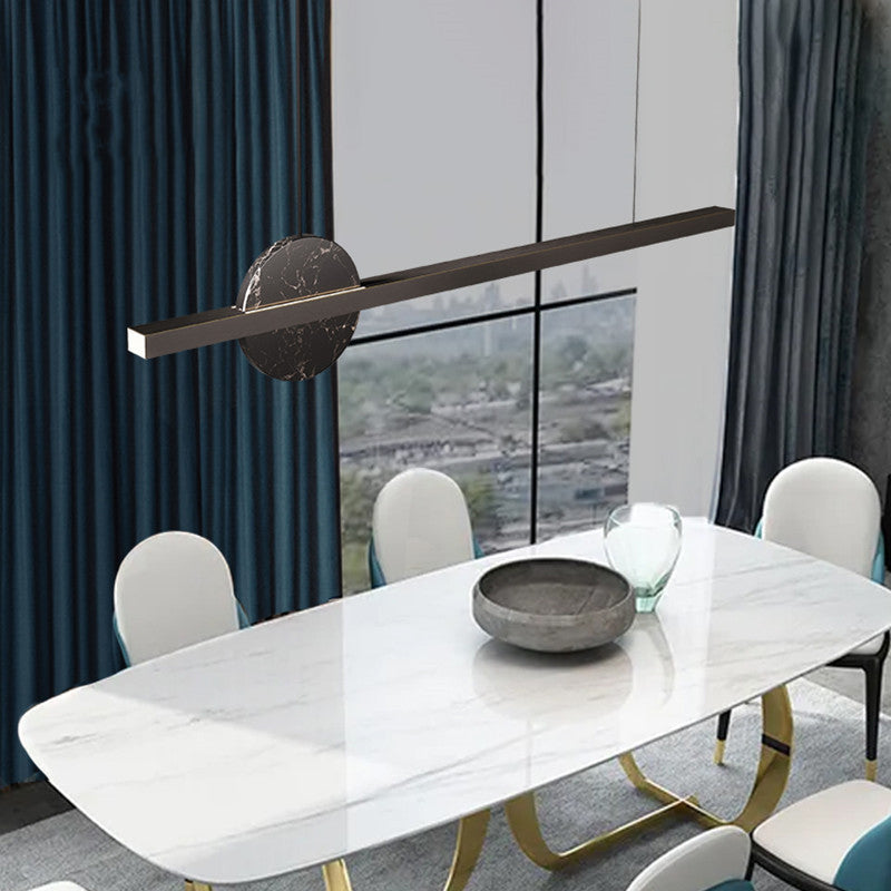 Simple Hanging Island Light Marble LED Hanging Lighting Fixture for Sitting Room