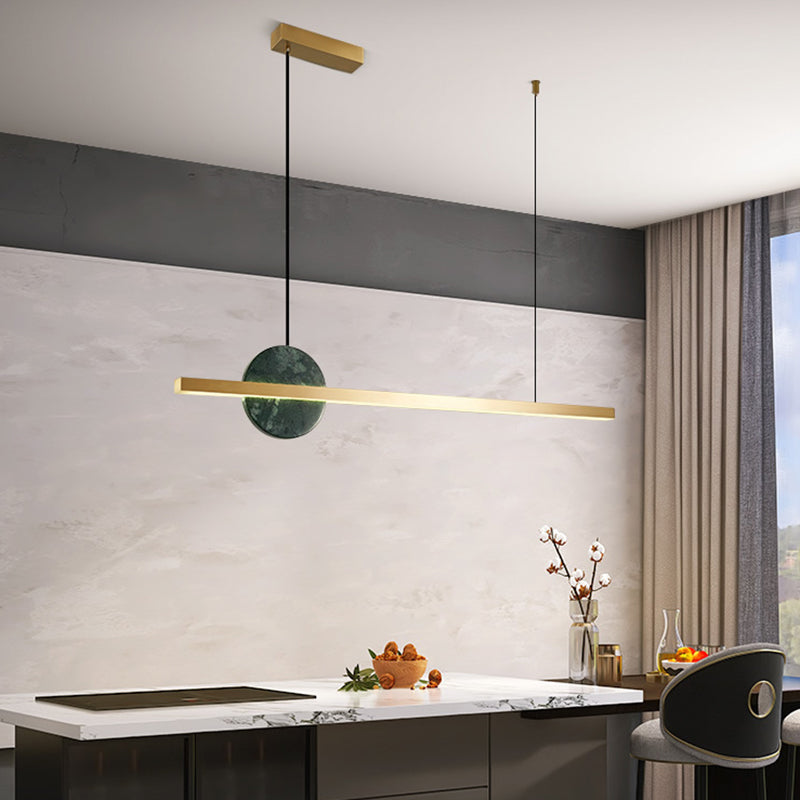 Simple Hanging Island Light Marble LED Hanging Lighting Fixture for Sitting Room