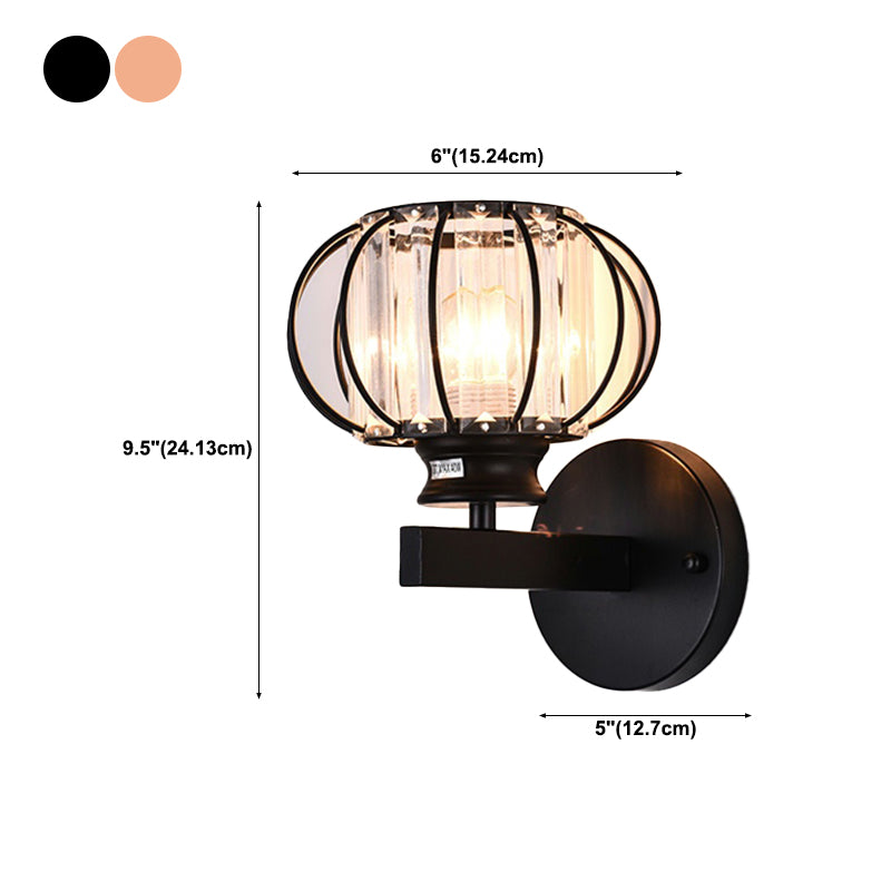 Crystal Wall Lights Modern Style 1 Light Wall Sconce for Bedroom