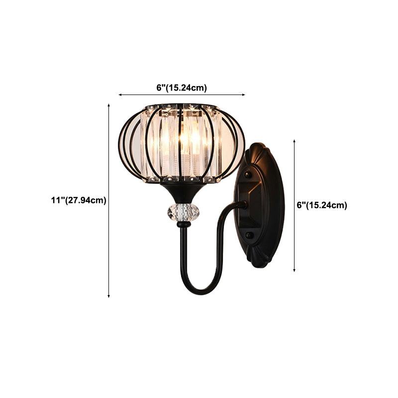 Crystal Wall Lights Modern Style 1 Light Wall Sconce for Bedroom