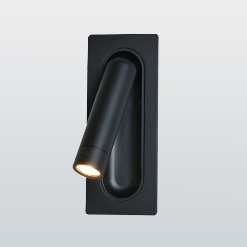 1-Light Cylinder Wall Mount Light Modern Style Metal Reading Wall Lamp