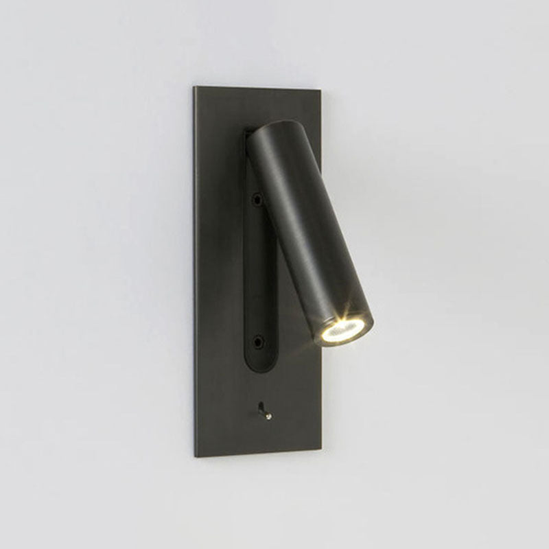 1-Light Cylindrical Wall Mount Light Modern Style Metal Reading Wall Lamp