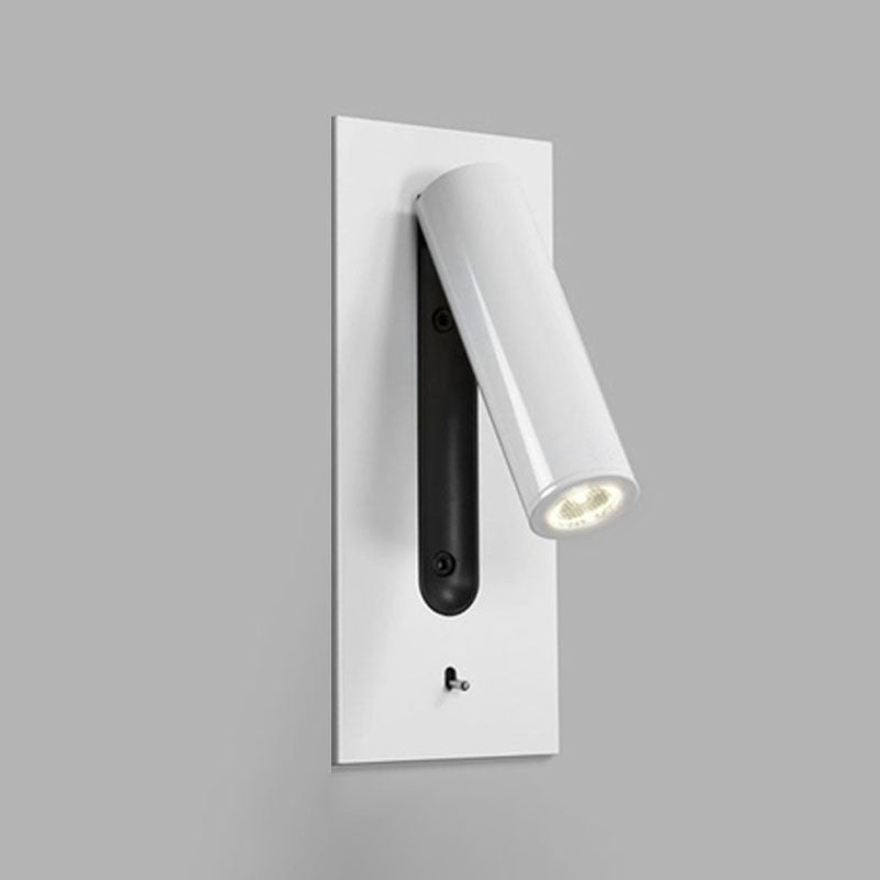 1-Light Cylindrical Wall Mount Light Modern Style Metal Reading Wall Lamp