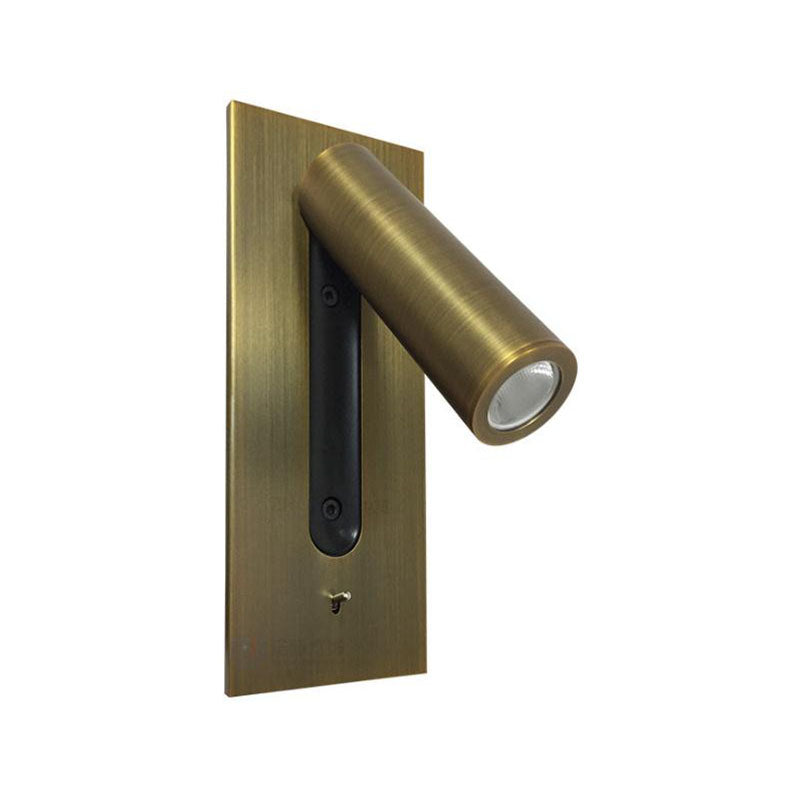 1-Light Cylindrical Wall Mount Light Modern Style Metal Reading Wall Lamp