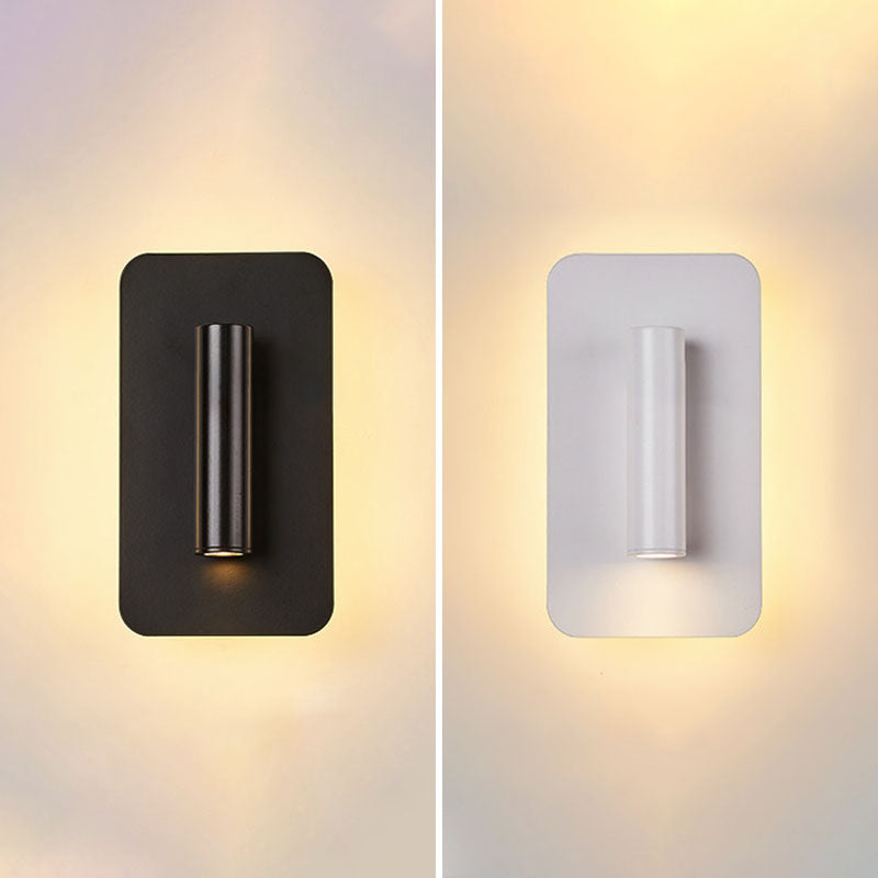 2-Light Geometric Wall Mount Light Modern Style Metal Reading Wall Lamp
