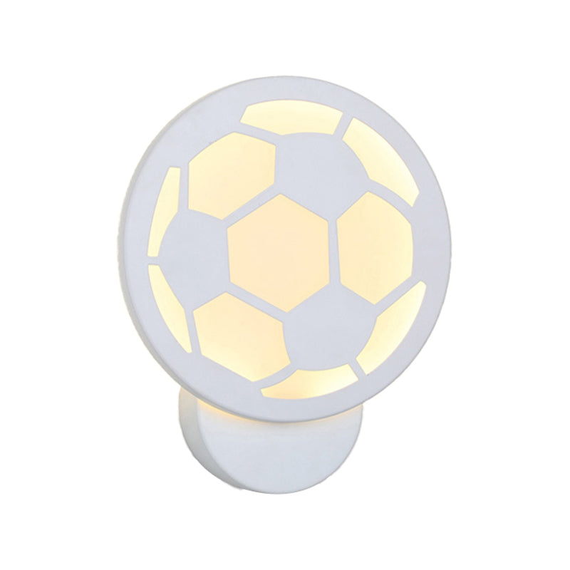 1-Light Geometric Wall Mount Light Modern Style Metal Wall Mount Lighting in White