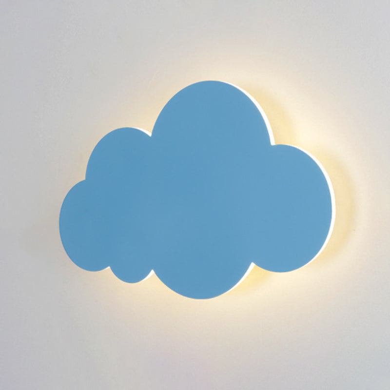 Kids Multicolor Wall Sconce Cloud Metal Wall Light Fixture for Bedroom