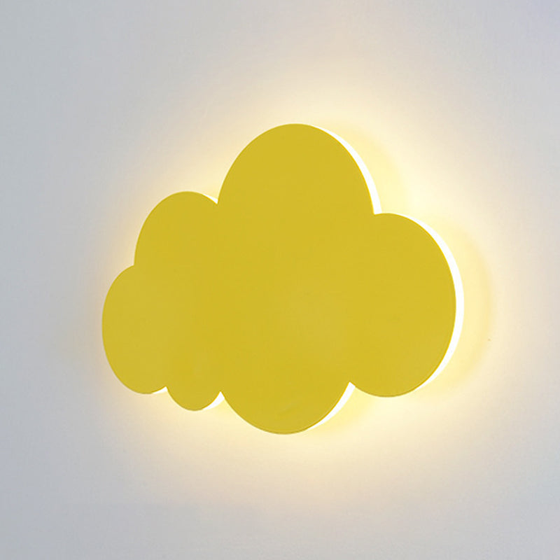 Kids Multicolor Wall Sconce Cloud Metal Wall Light Fixture for Bedroom
