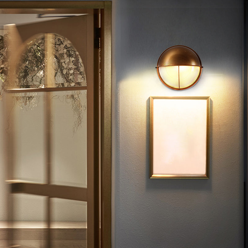 Industrial Metal Wall Sconce Geometric Shape Wall Light with Glass Shade for Living Room