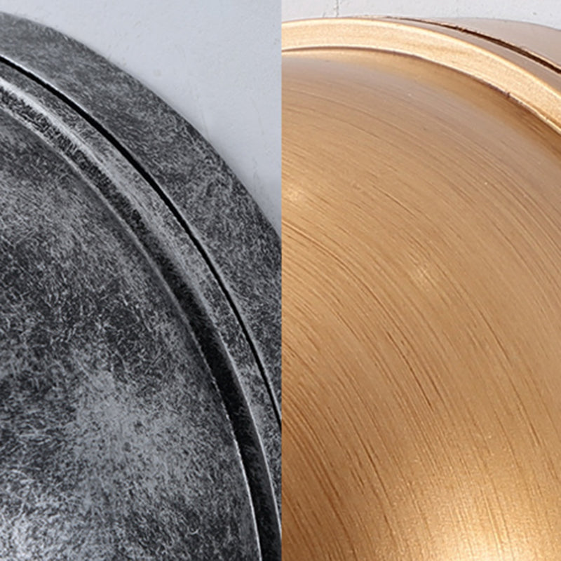 Industrial Metal Wall Sconce Geometric Shape Wall Light with Glass Shade for Living Room