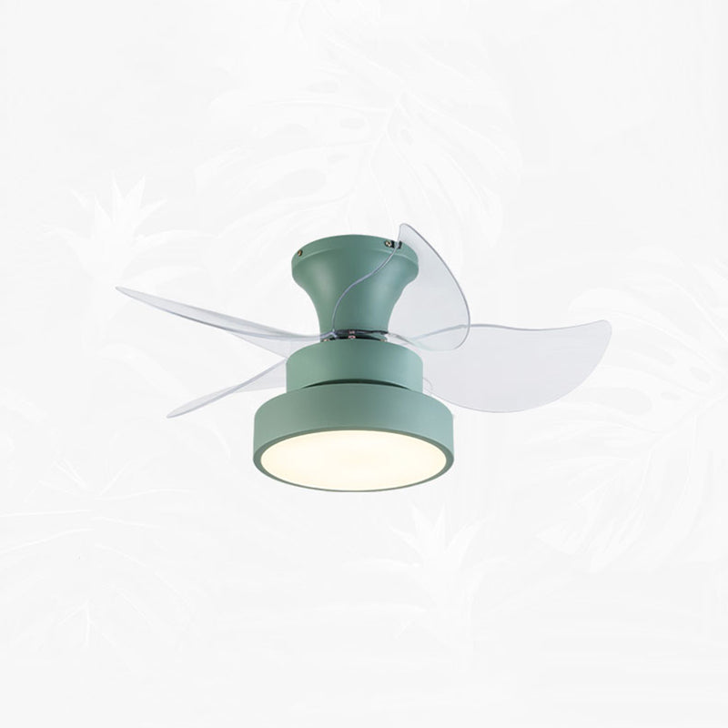 1 Light Ceiling Fan Light Modern Style Metal Ceiling Fan Lighting for Dining Room