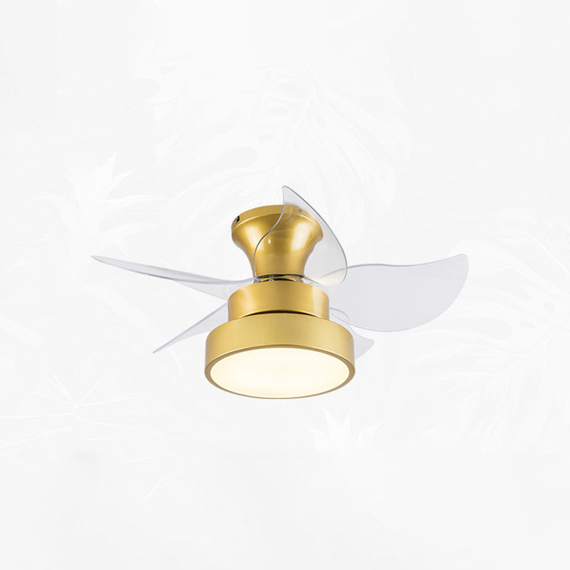 1 Light Ceiling Fan Light Modern Style Metal Ceiling Fan Lighting for Dining Room