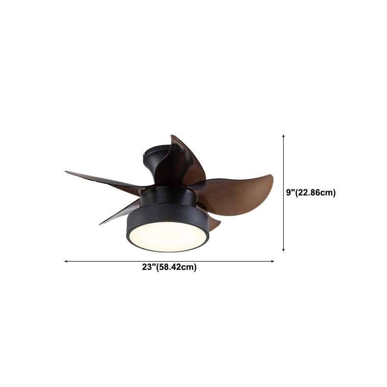 1 Light Ceiling Fan Light Modern Style Metal Ceiling Fan Lighting for Dining Room