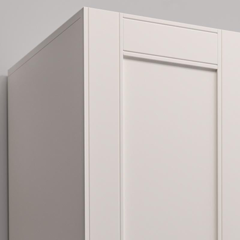 White Wardrobe Cabinet Engineered Wood Wardrobe Armoire for Home