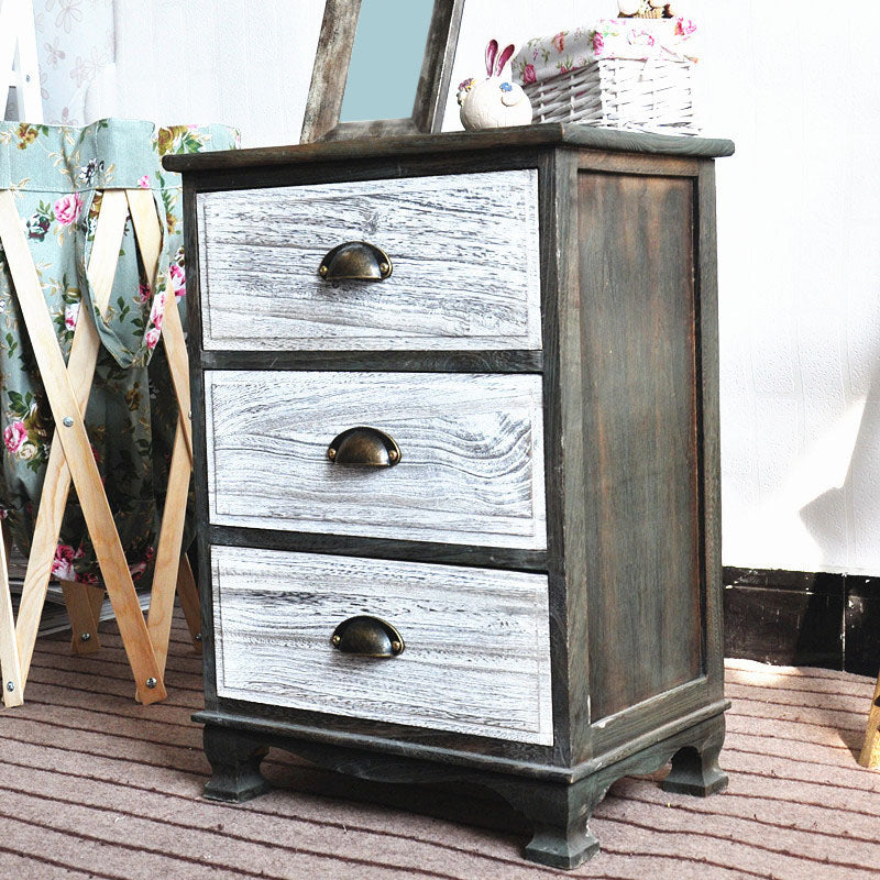 2 / 3 / 4 / 5 Drawers Wooden Lingerie Chest Retro Style Vertical Storage Chest Dresser