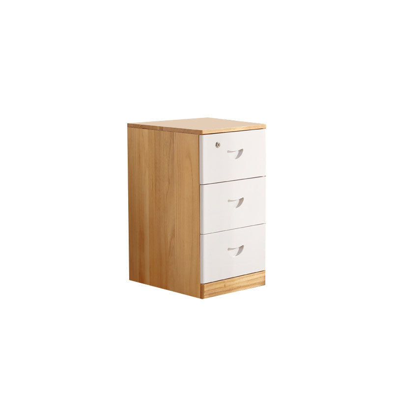 Wooden Lingerie Chest Modern Style Vertical Storage Chest Dresser with Wheel