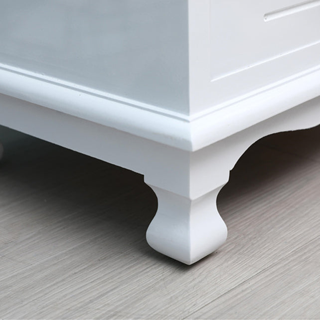 White Wooden Lingerie Chest Modern Style Vertical Storage Chest Dresser