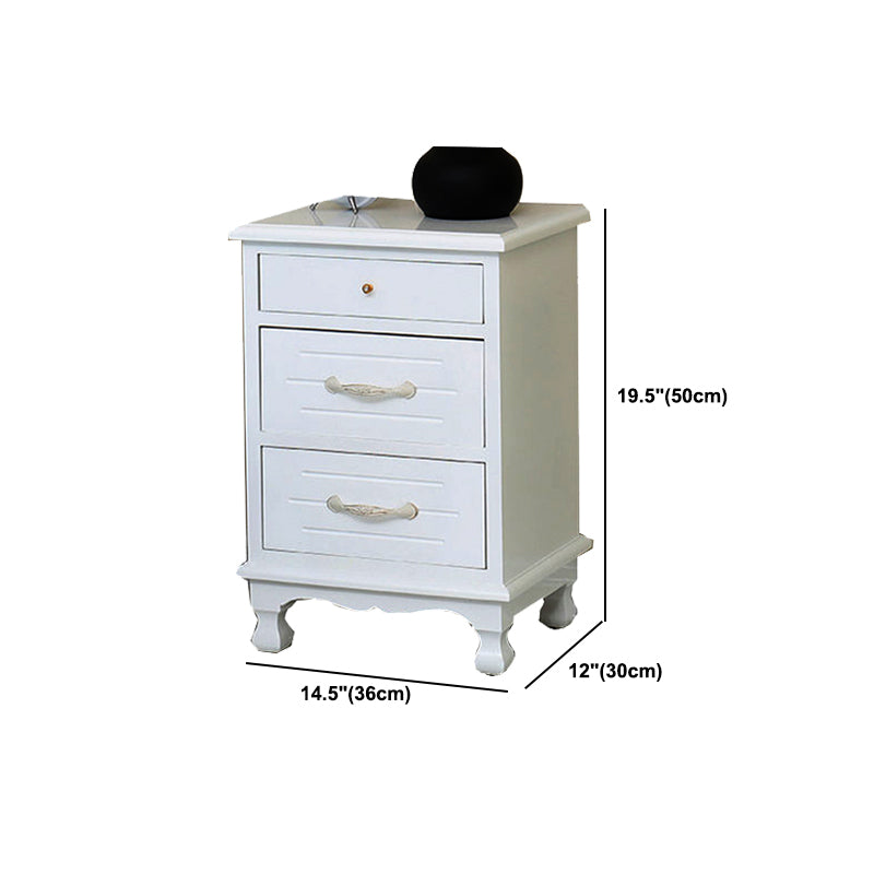 White Wooden Lingerie Chest Modern Style Vertical Storage Chest Dresser