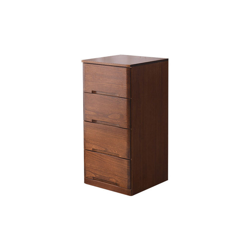 White and Brown Wooden Lingerie Chest Vertical Storage Chest Dresser with Wheels