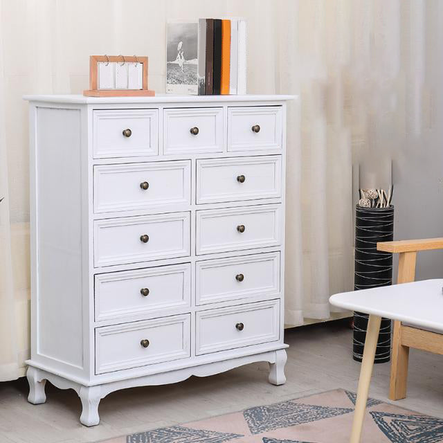 Solid Wood Storage Chest Retro Style Vertical Storage Chest Dresser