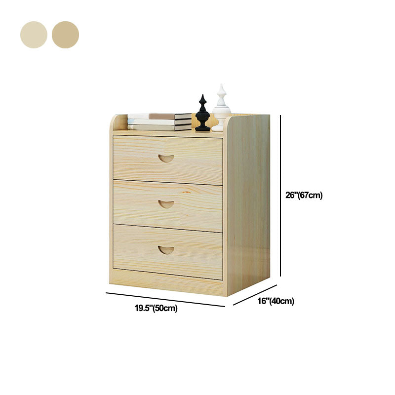 Natural Wood Color Storage Chest Modern Style Vertical Storage Chest Dresser