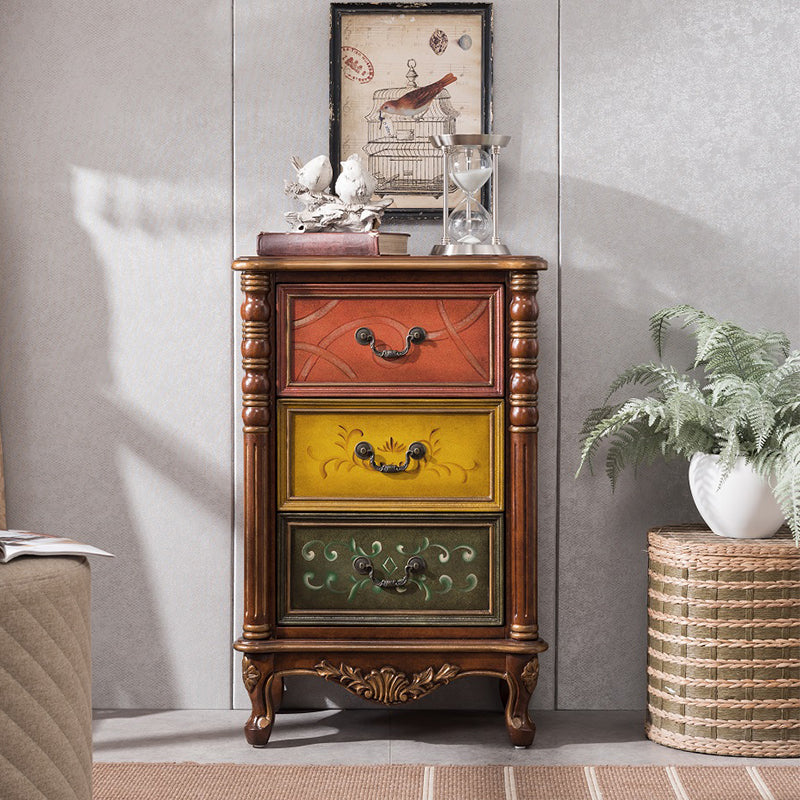 3 / 4 Drawers Wooden Lingerie Chest Traditional Style Vertical Chest for Bedroom