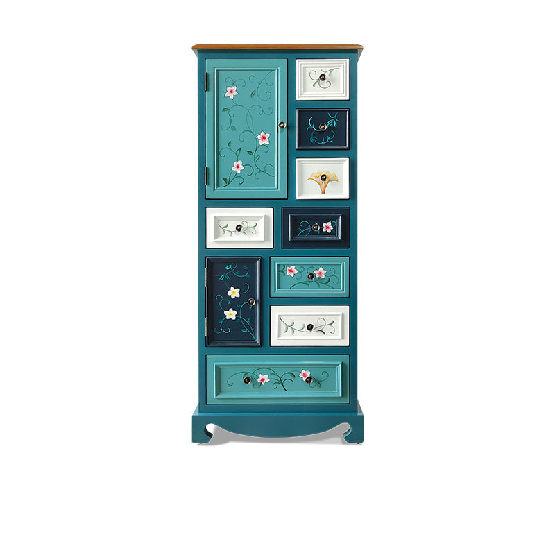 Wood Combo Dresser Traditional Style Vertical Chest for Bedroom