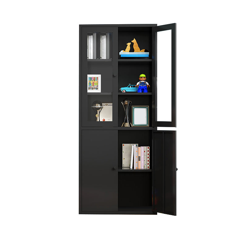 Closed Metal Bookshelf Modern Home Living Room Bedroom Standard Bookcase