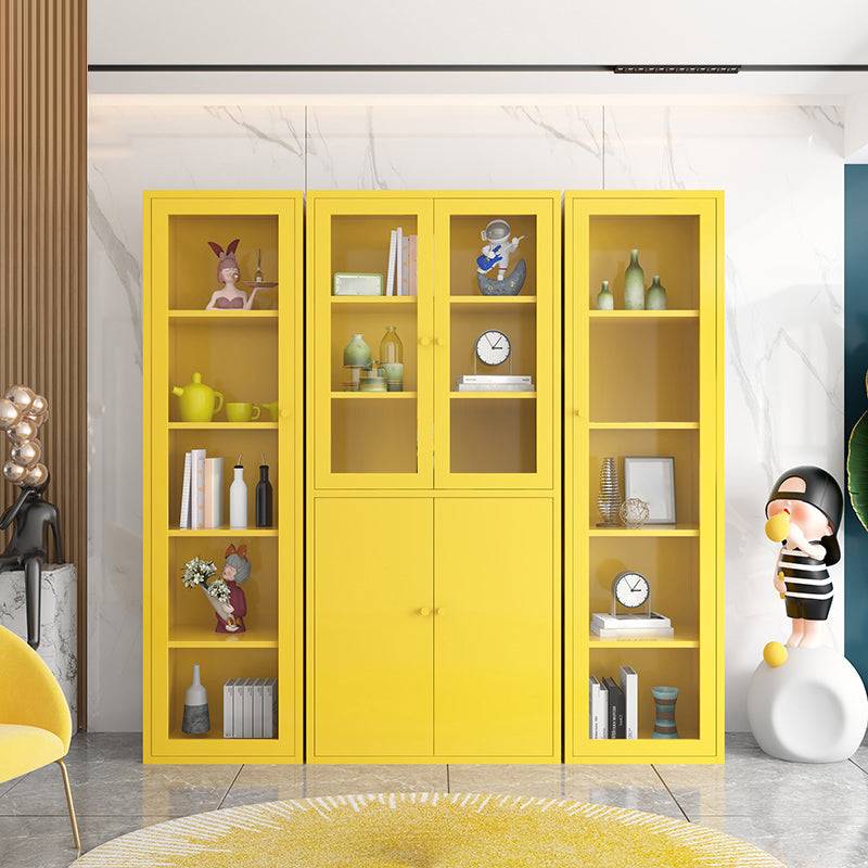 Closed Metal Bookshelf Modern Home Living Room Bedroom Standard Bookcase