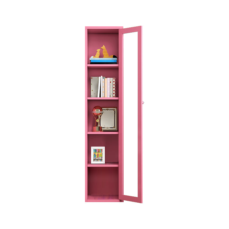 Closed Metal Bookshelf Modern Home Living Room Bedroom Standard Bookcase