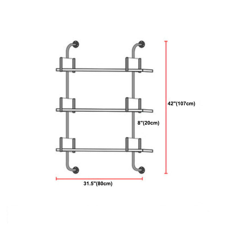 Wall Mounted Storage Bookshelf Nordic Style Bookcase with Shelves