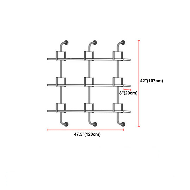 Wall Mounted Storage Bookshelf Nordic Style Bookcase with Shelves