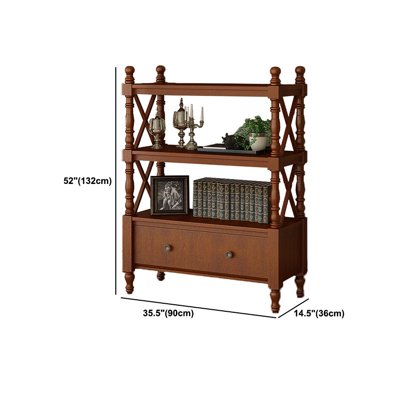 Scandinavian Study Room Bookshelf Solid Wood Etagere Bookcase