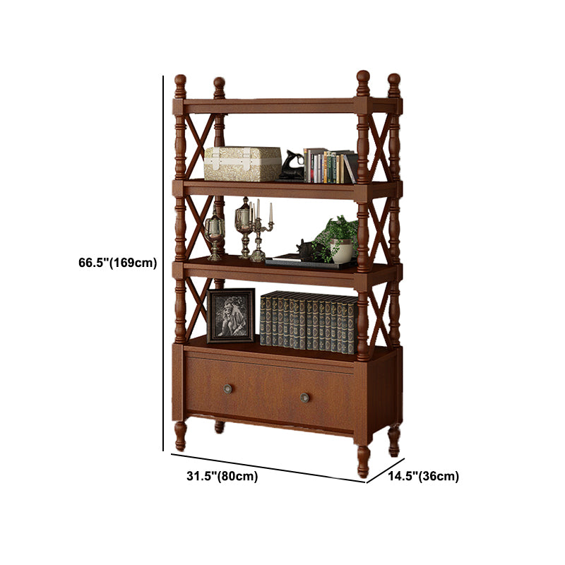 Scandinavian Study Room Bookshelf Solid Wood Etagere Bookcase