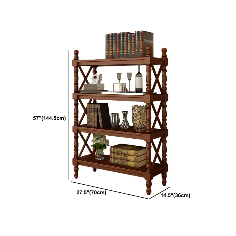 Scandinavian Study Room Bookshelf Solid Wood Etagere Bookcase