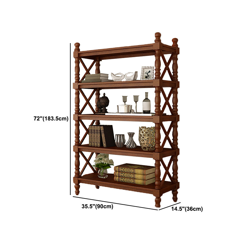 Scandinavian Study Room Bookshelf Solid Wood Etagere Bookcase