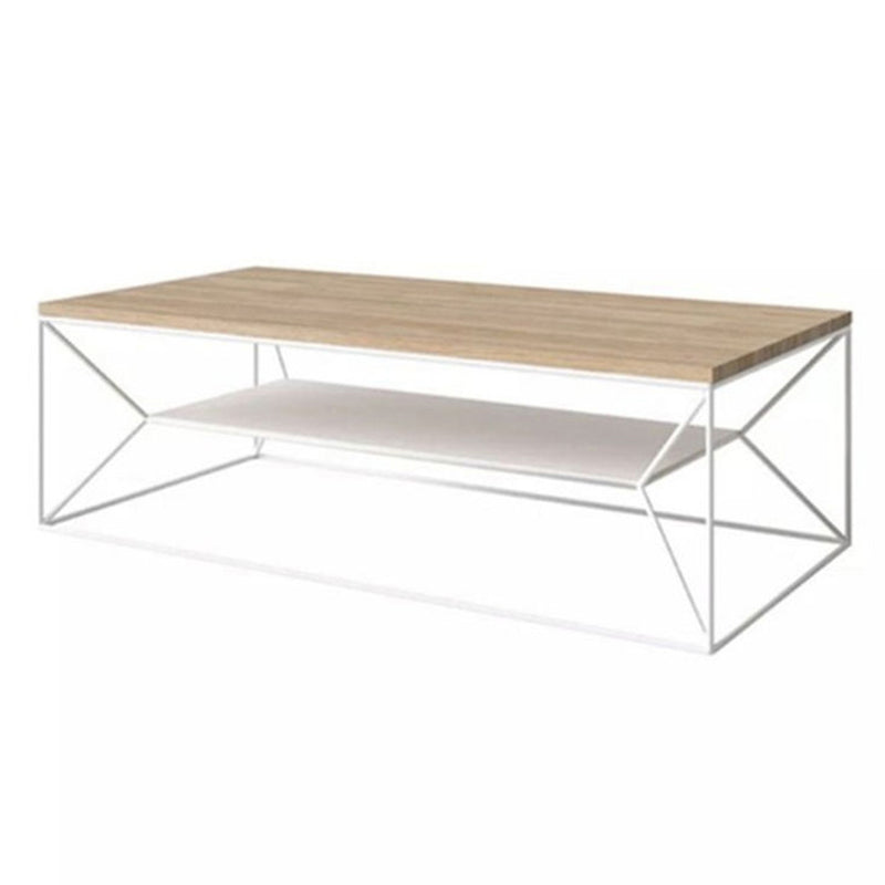 15.75"W TV Stand Industrial Style Open Storage TV Console with 2-shelf