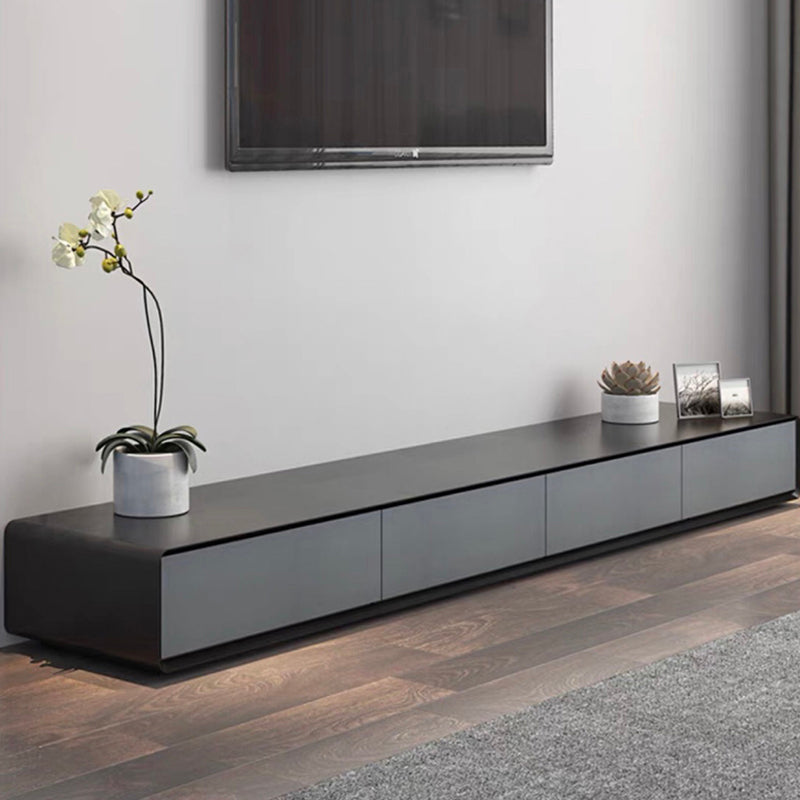 Wooden Enclosed Storage TV Stand Industrial Home TV Cabinet with Drawers