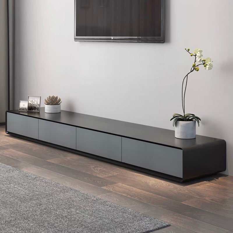 Wooden Enclosed Storage TV Stand Industrial Home TV Cabinet with Drawers