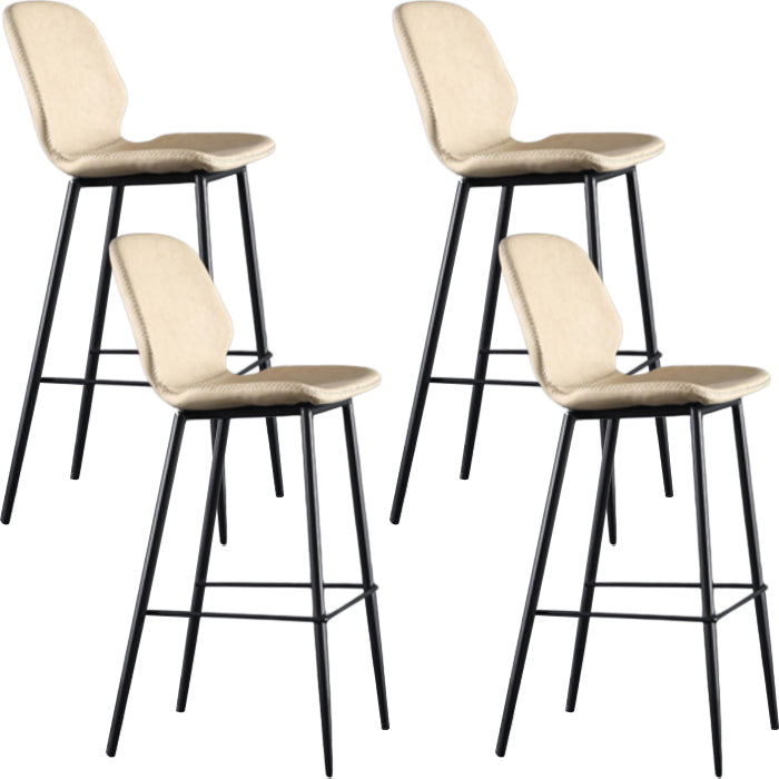 Living Room Industrial Counter Chair Footrest Bucket PU Leather Bar-stools