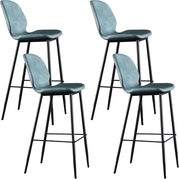 Living Room Industrial Counter Chair Footrest Bucket PU Leather Bar-stools