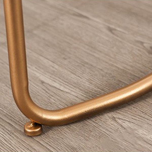 Modern Backless Armless Counter Stool Iron Cafe Bar Stool with Seat and Pedal