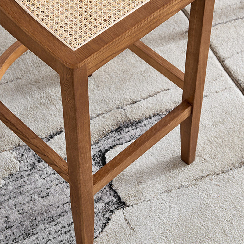 Modern Style Bar-stool Wooden Counter Bar Stool with Wood Legs for Home