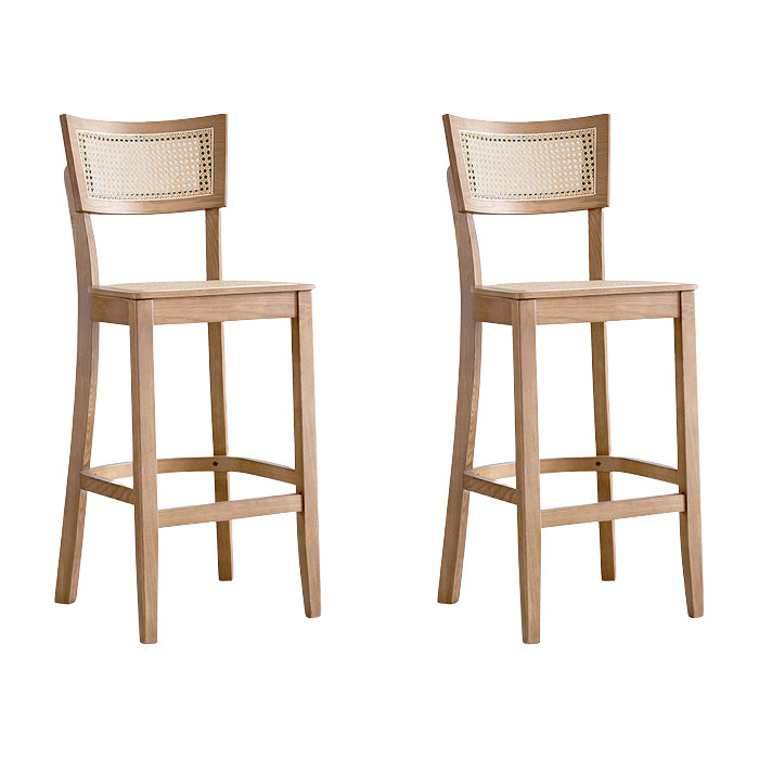 Modern Style Bar-stool Wooden Counter Bar Stool with Wood Legs for Home