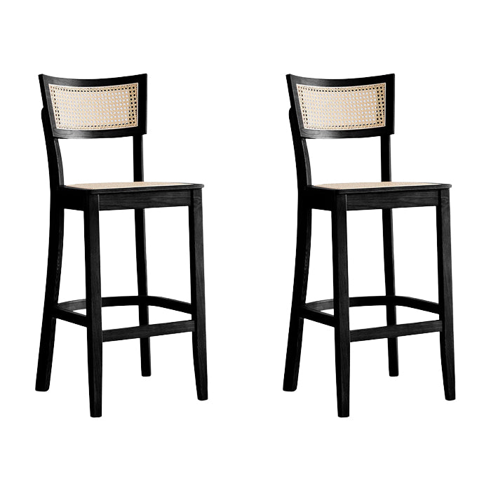 Modern Style Bar-stool Wooden Counter Bar Stool with Wood Legs for Home