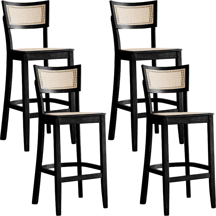 Modern Style Bar-stool Wooden Counter Bar Stool with Wood Legs for Home