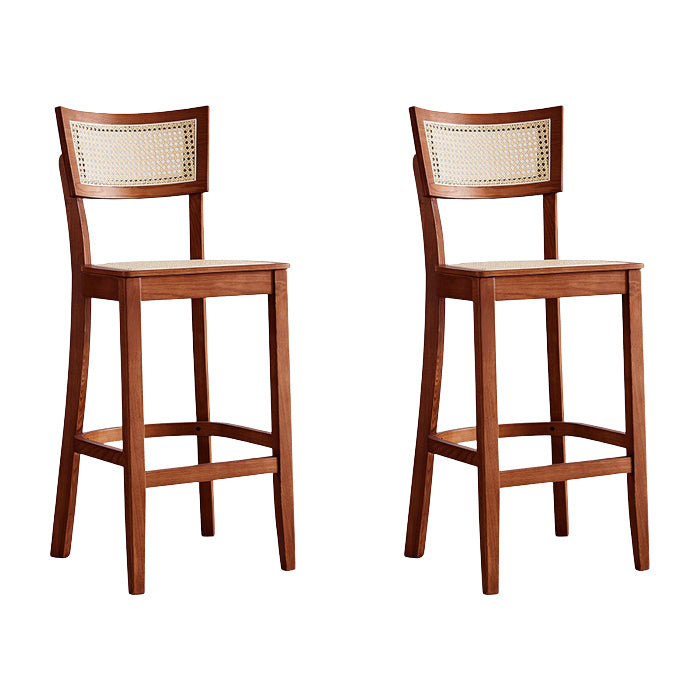Modern Style Bar-stool Wooden Counter Bar Stool with Wood Legs for Home