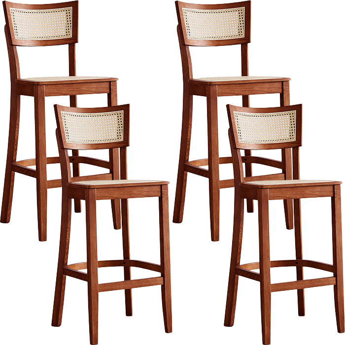 Modern Style Bar-stool Wooden Counter Bar Stool with Wood Legs for Home