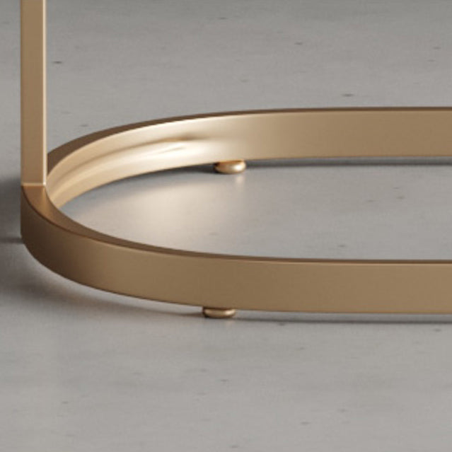 1/5 Pieces Glam Iron Bar Table Set Rectangle Bistro Set with White Faux Marble Top